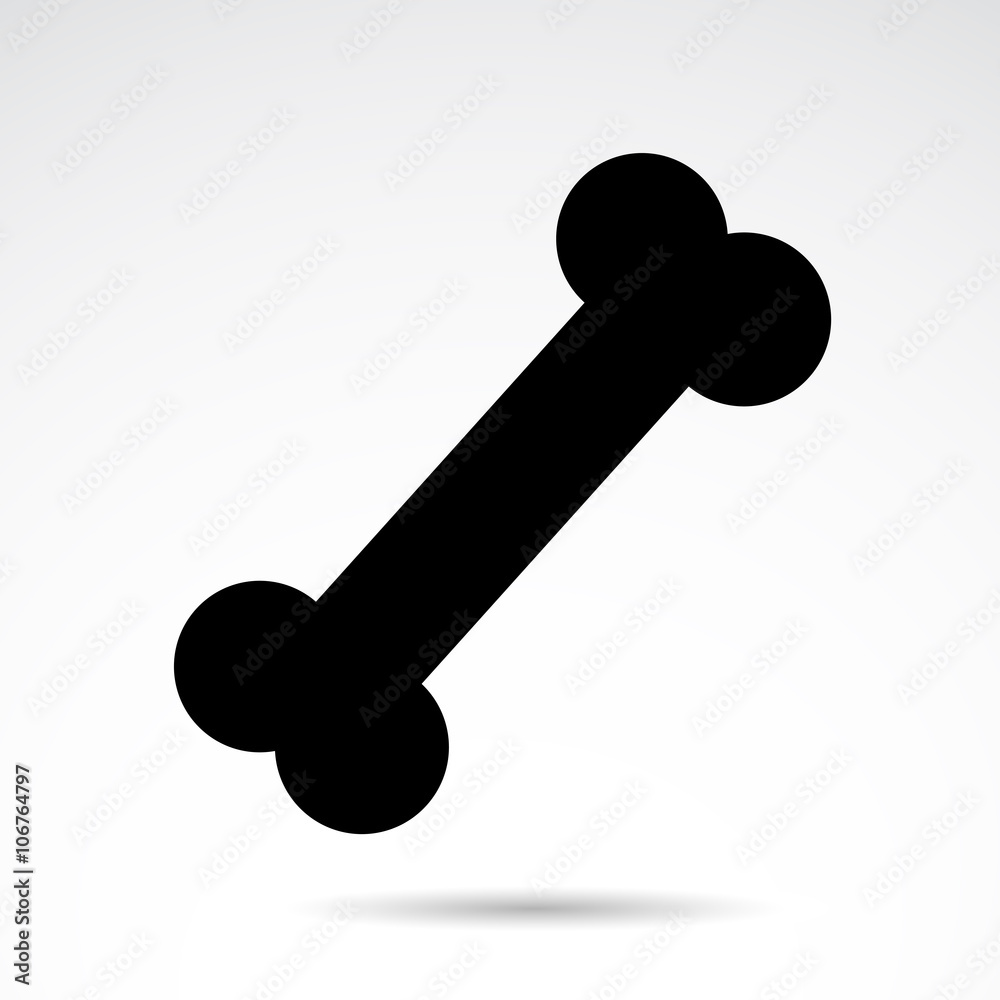 Bone vector icon. Bone vector icon.