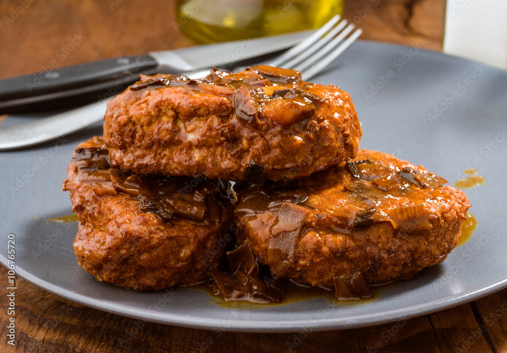 Russian homemade fillets with sauce Russian homemade fillets with sauce