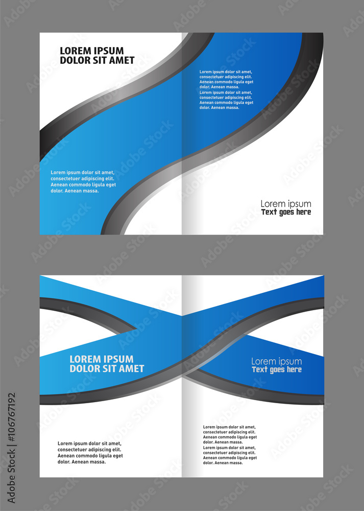 Vector business brochure, flyer template design
