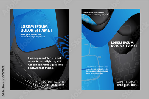 blue Flyer or Cover Design - Business Vector
