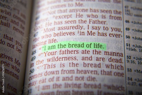 Bible text - I am the bread of life - John 6:48