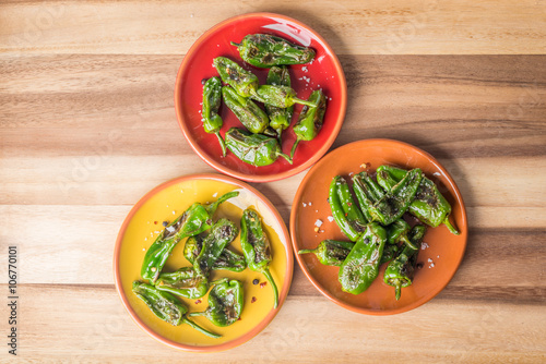 Roasted padron peppers