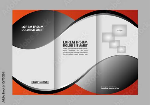 Vector rec brochure template design tri-fold
