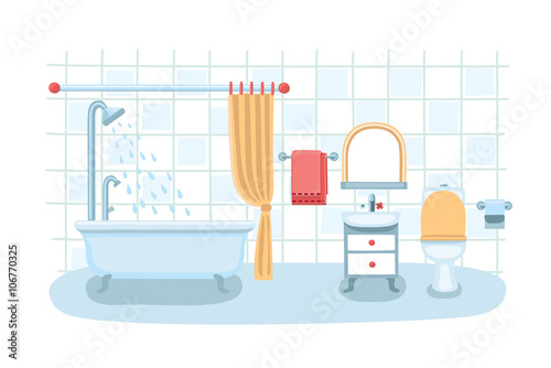 Cute bathroom interior