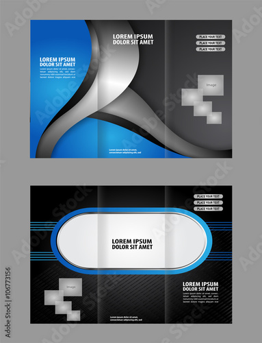 brochure design template vector tri-fold
