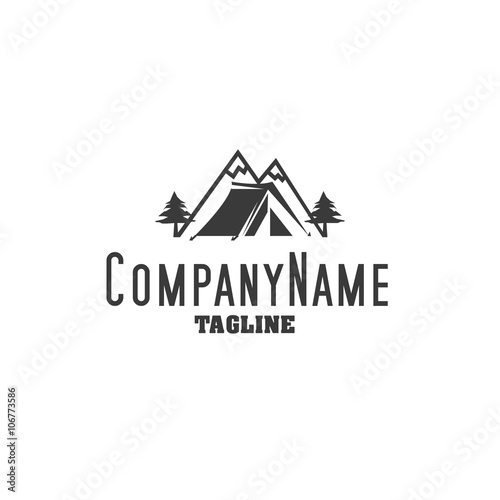 camp logo icon Vector