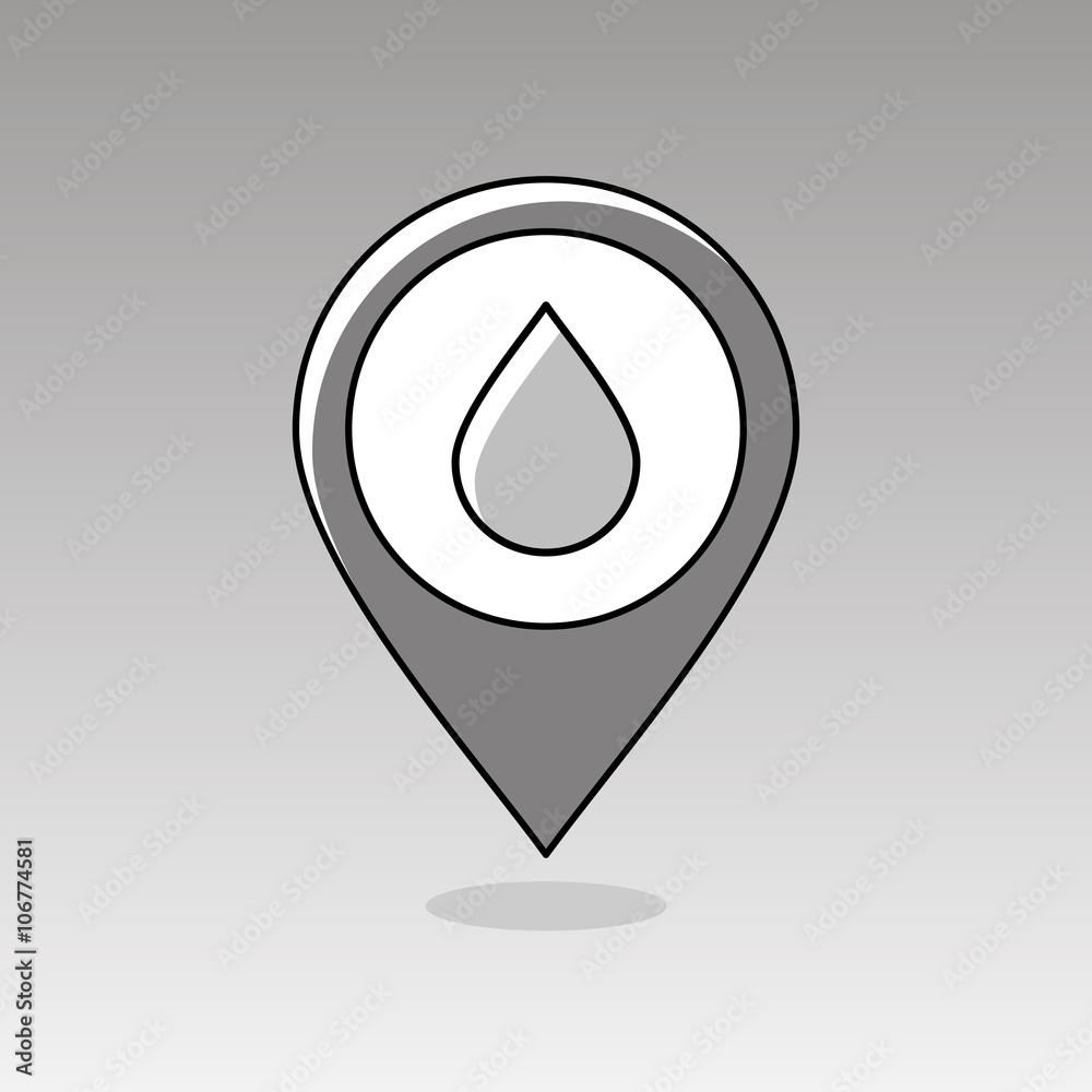Water Rain Drop pin map icon. Meteorology. Weather Water Rain Drop pin map icon. Meteorology. Weather