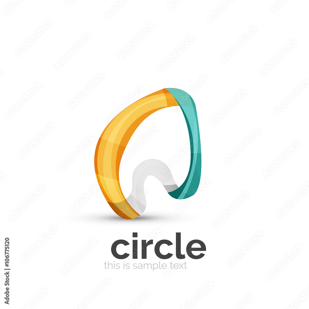 Abstract swirly round logo template Abstract swirly round logo template