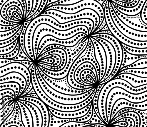  floral background of drawn lines