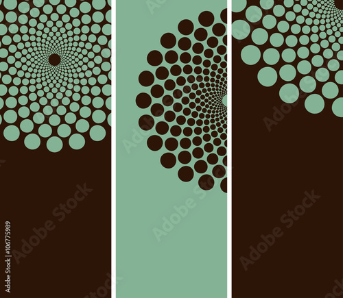 3 bookmarks sunflower dots patterns blue brown