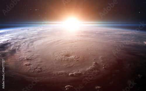 Fototapeta Naklejka Na Ścianę i Meble -   View of earth from space. Elements of this image furnished by NASA