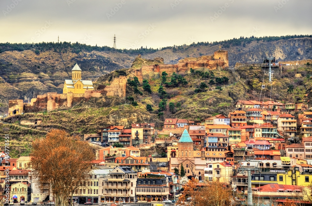Narikala fortress above the old town of Tbilisi