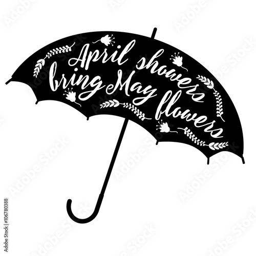 April showers bring May flowers design EPS 10 vector royalty free stock illustration