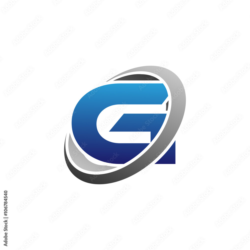 Single Modern Letter Initial Cirlce Swoosh Logo Vector g Single Modern Letter Initial Cirlce Swoosh Logo Vector g