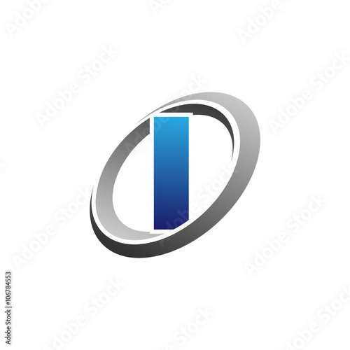 Free Download Single Modern Letter Initial Cirlce Swoosh Logo Vector i - GFXLoad
