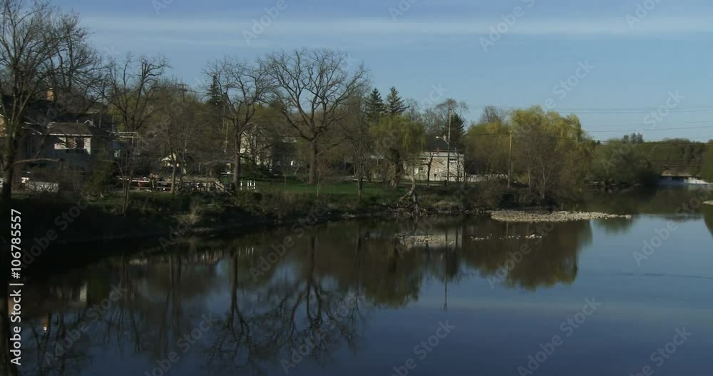 View of the Grand River in Elora, Ontario, Canada. Elora is a community known for its limestone architecture, its artistic community and the Elora Gorge
View of the Grand River in Elora, Ontario, Canada. Elora is a community known for its limestone architecture, its artistic community and the Elora Gorge