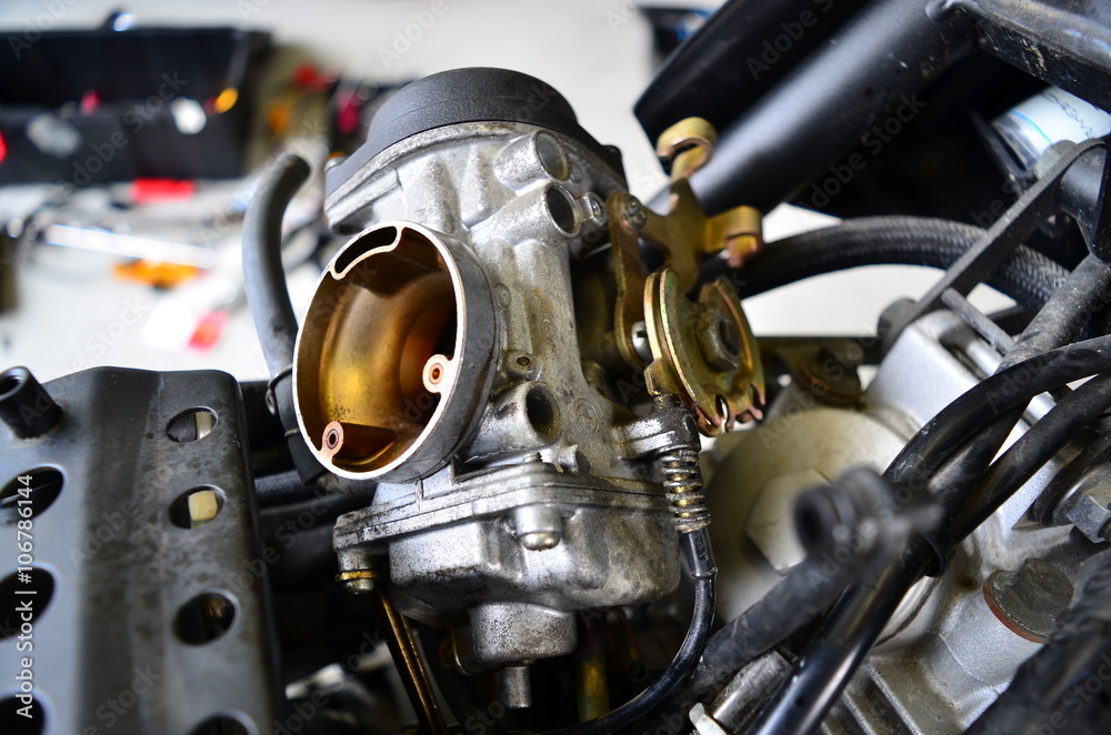 Obraz premium バイクのキャブレター