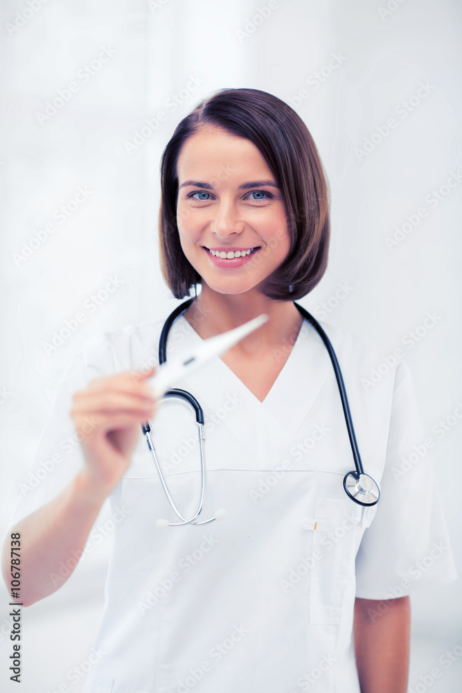 doctor with thermometer and stethoscope doctor with thermometer and stethoscope