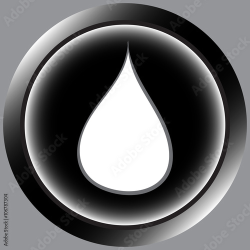 Black icon rain drop
