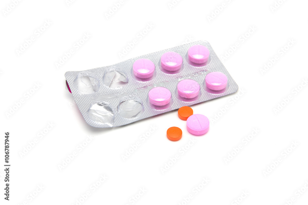 Medicine pills on white background Medicine pills on white background