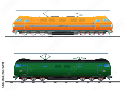 Image electric locomotive / Picture of two modern electric locomotive