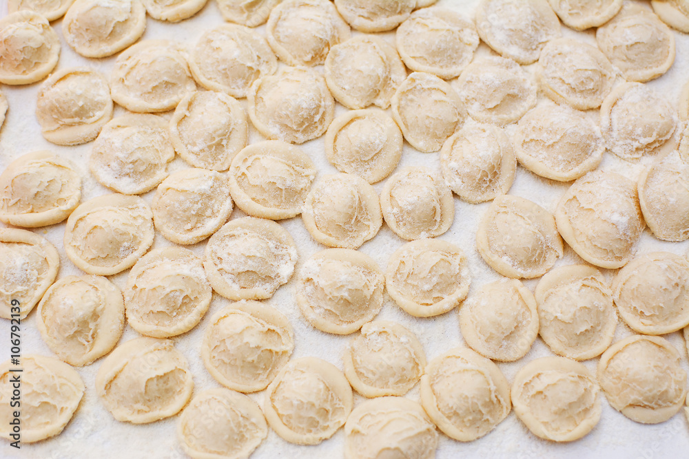 Orecchiette raw homemade