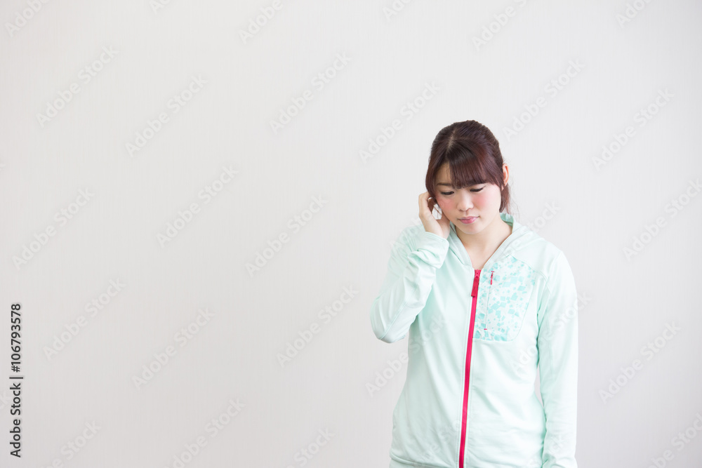 マラソンウェアの女性 マラソンウェアの女性