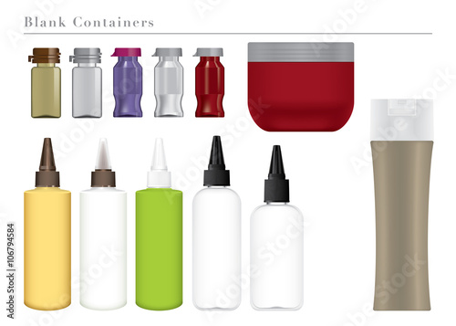 Blank Colorful Containers
