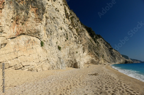 The famous Egremni beach (Lefkada,Greece)