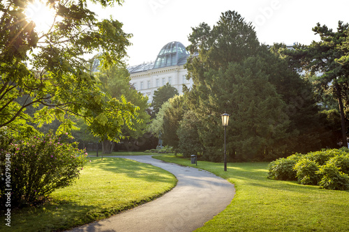 Public park in the center of Vienna, Austria