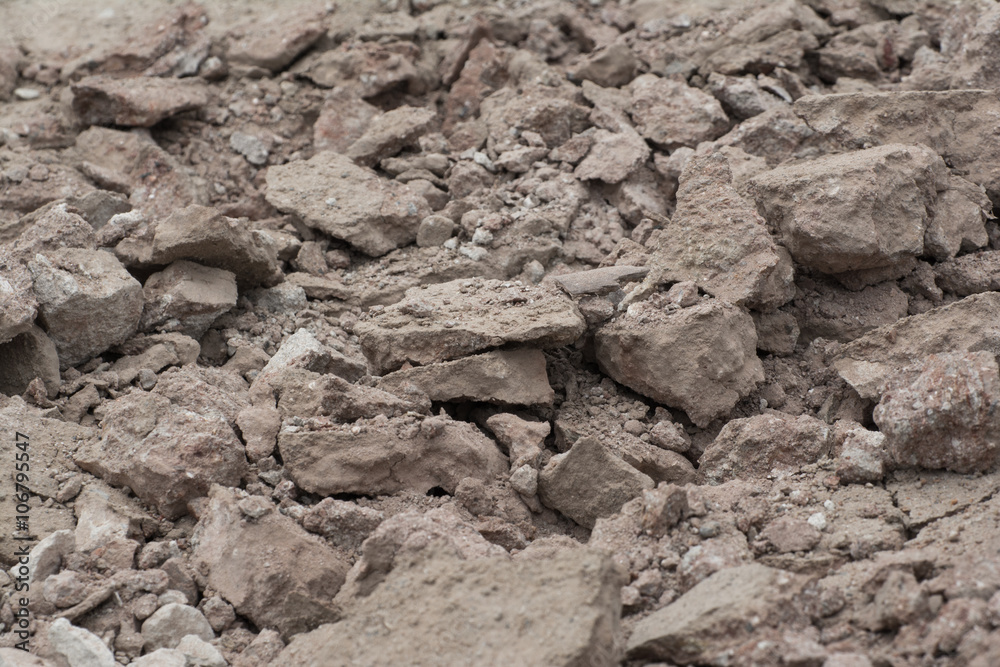 Tropical laterite soil or red earth background 