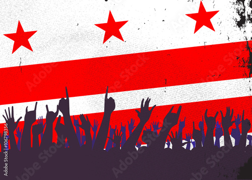 Washington DC Flag with Audience