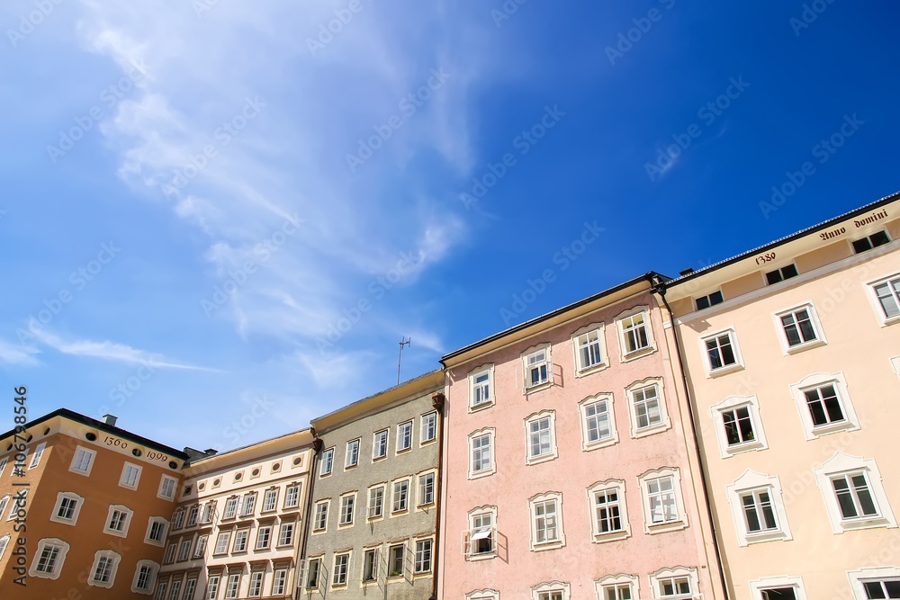 Historic Architecture in Salzburg, Austria, Europe..