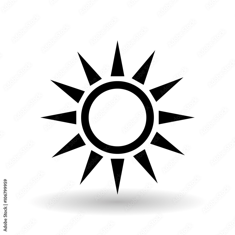 sun icon design, vector illustration