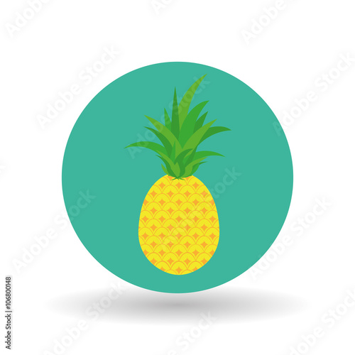 fruit over circle  design, vector illustration
