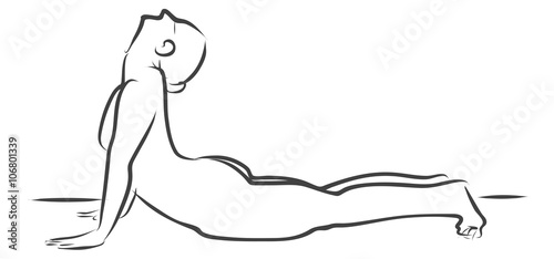 Bhujangasana, die Kobra, Yoga Figur
