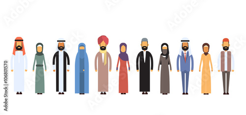 Arab Different People Group Flat