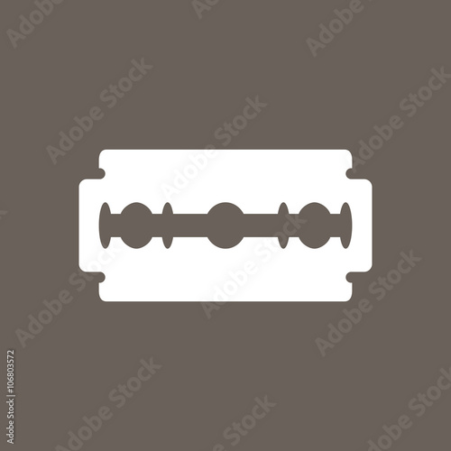 Shaving Razor Blade  Icon on Dark Gray Color. Eps-10. 
