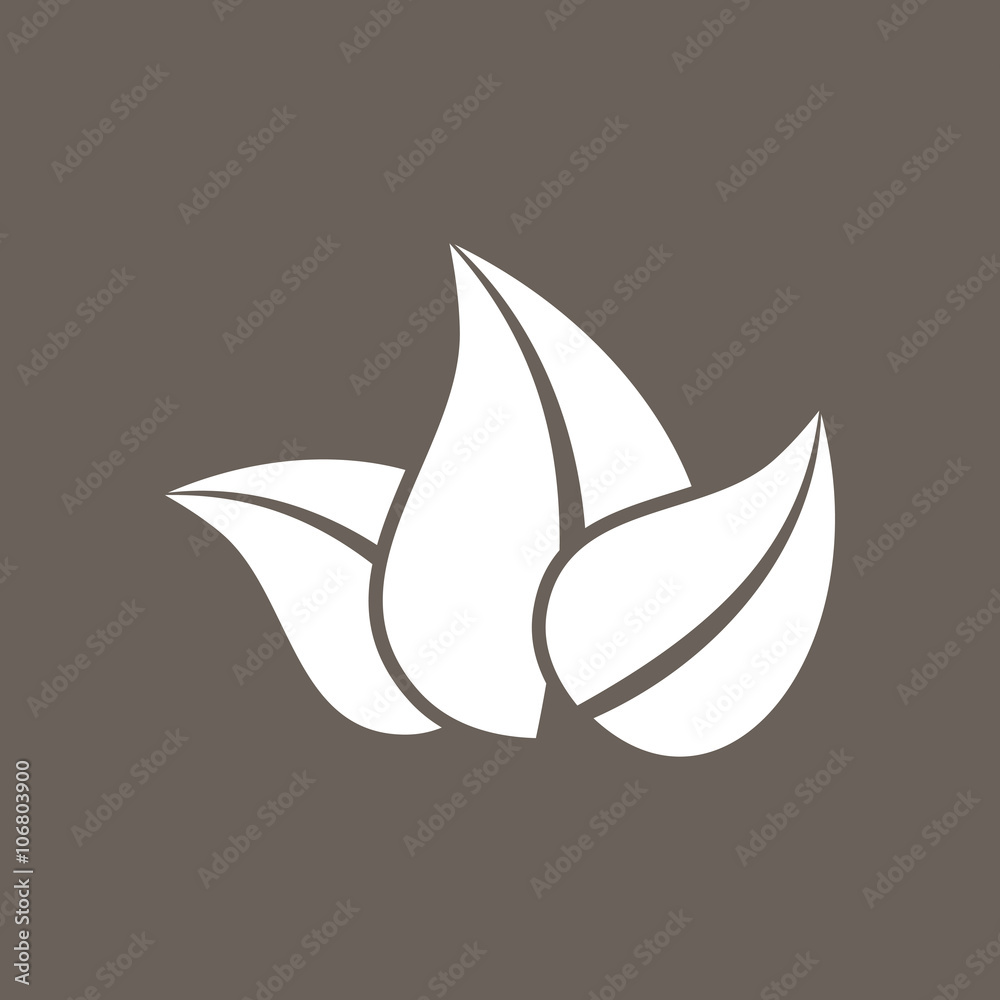 Leaf, Ecology Icon on Dark Gray Color. Eps-10. Leaf, Ecology Icon on Dark Gray Color. Eps-10.