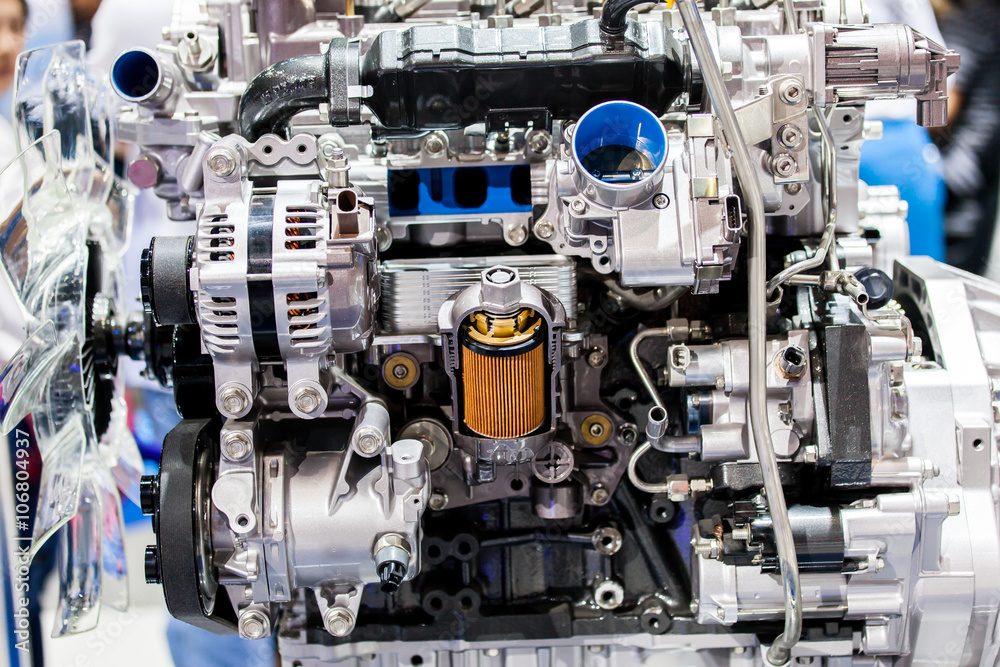 part of new car engine for motorshow exhibition part of new car engine for motorshow exhibition