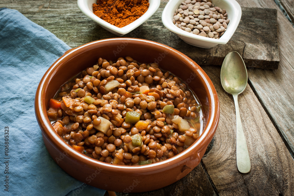 Lentil with veggetables Lentil with veggetables