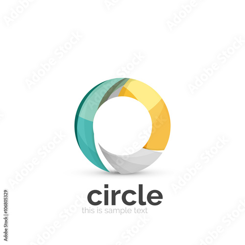 Abstract swirly round logo template Free Download Abstract swirly round logo template - GFXLoad