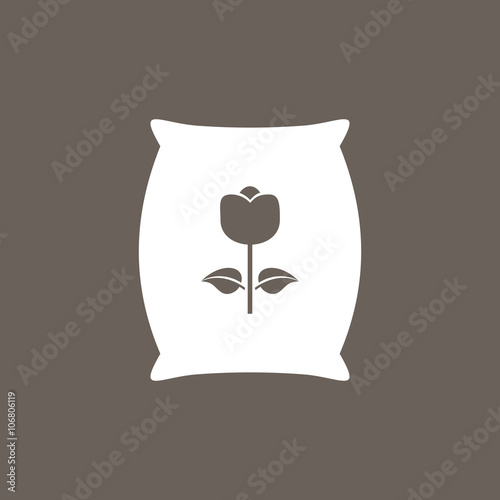 Seed Sack Icon on Dark Gray Color. Eps-10.