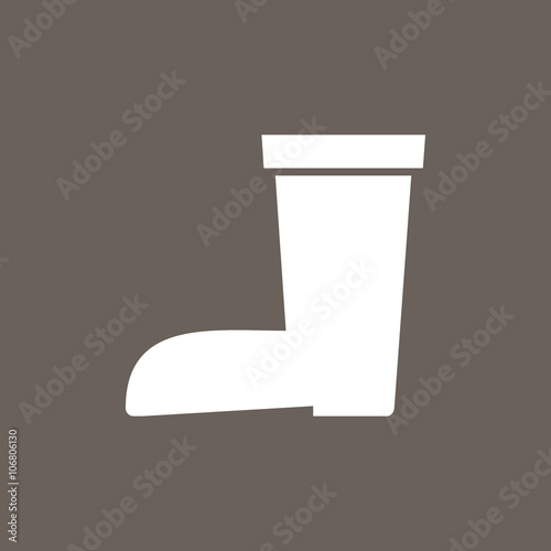 Garden Boots Icon on Dark Gray Color. Eps-10.
