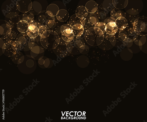 Abstract modern gold bokeh digital - Vector Background.