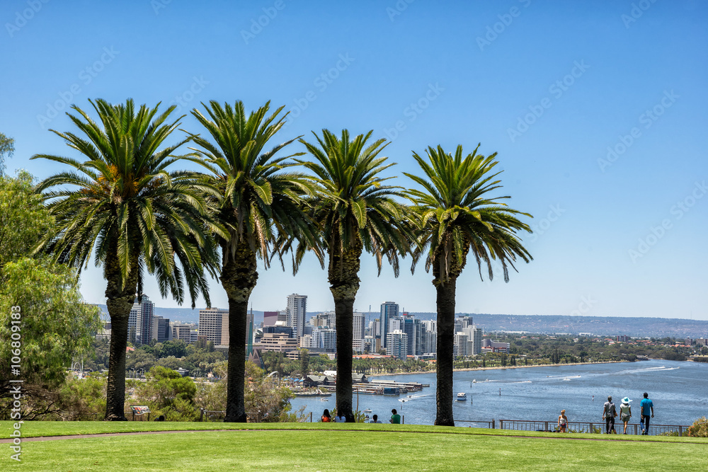 Kings Park overlooking Perth in Western Australia