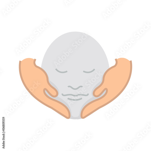  Flat Icon Face Massage Alternative medicine icon