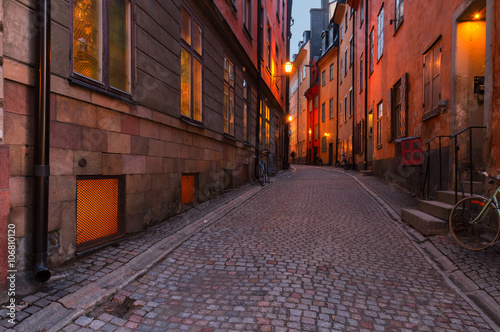 Photography Gamla Stan at night, Stockholm