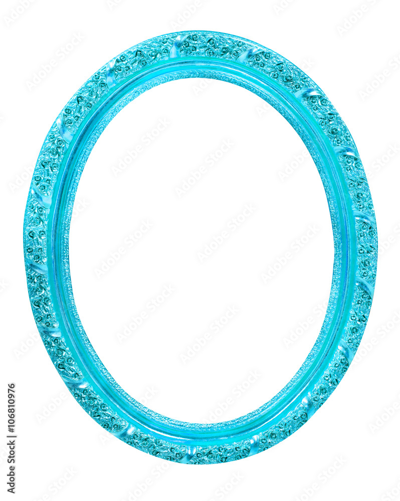 Naklejka premium blue frame on the white background
