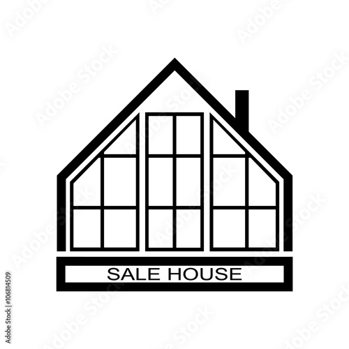 The logo of the house.Vector illustration emblem